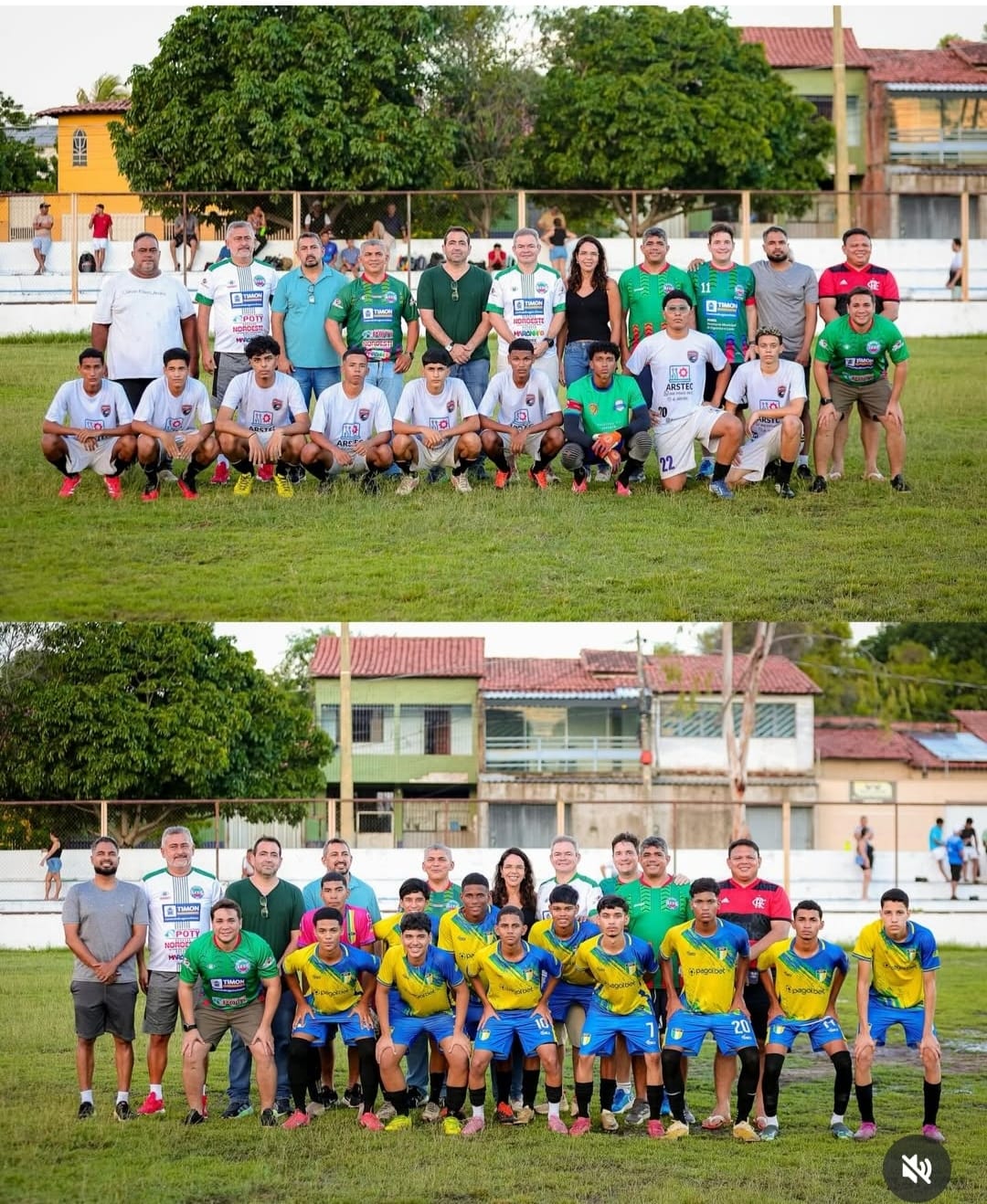Leandro Lago entre o vereador Ulisses Waquim e o secretário de Infraestrutura Marcel