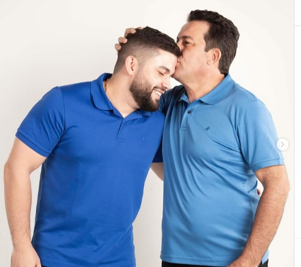 Marcos Miranda filho e Marcos Miranda pai 